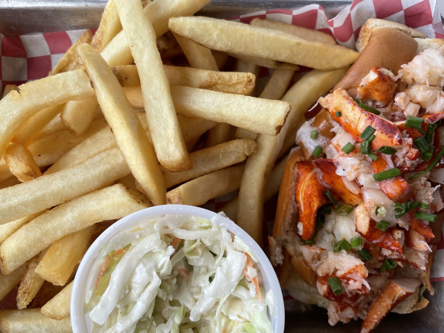 Lobster Roll at Reds Lobster Pot in Point Pleasant Beach